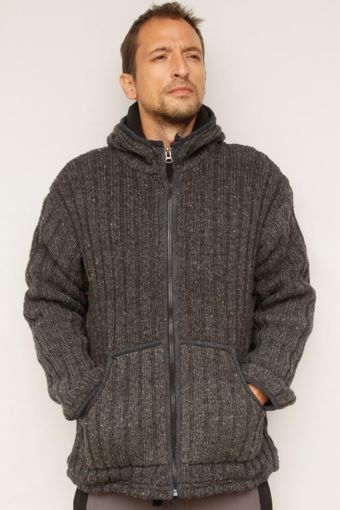 Imagen de Chaqueta de lana  CV (canalé gris oscuro)