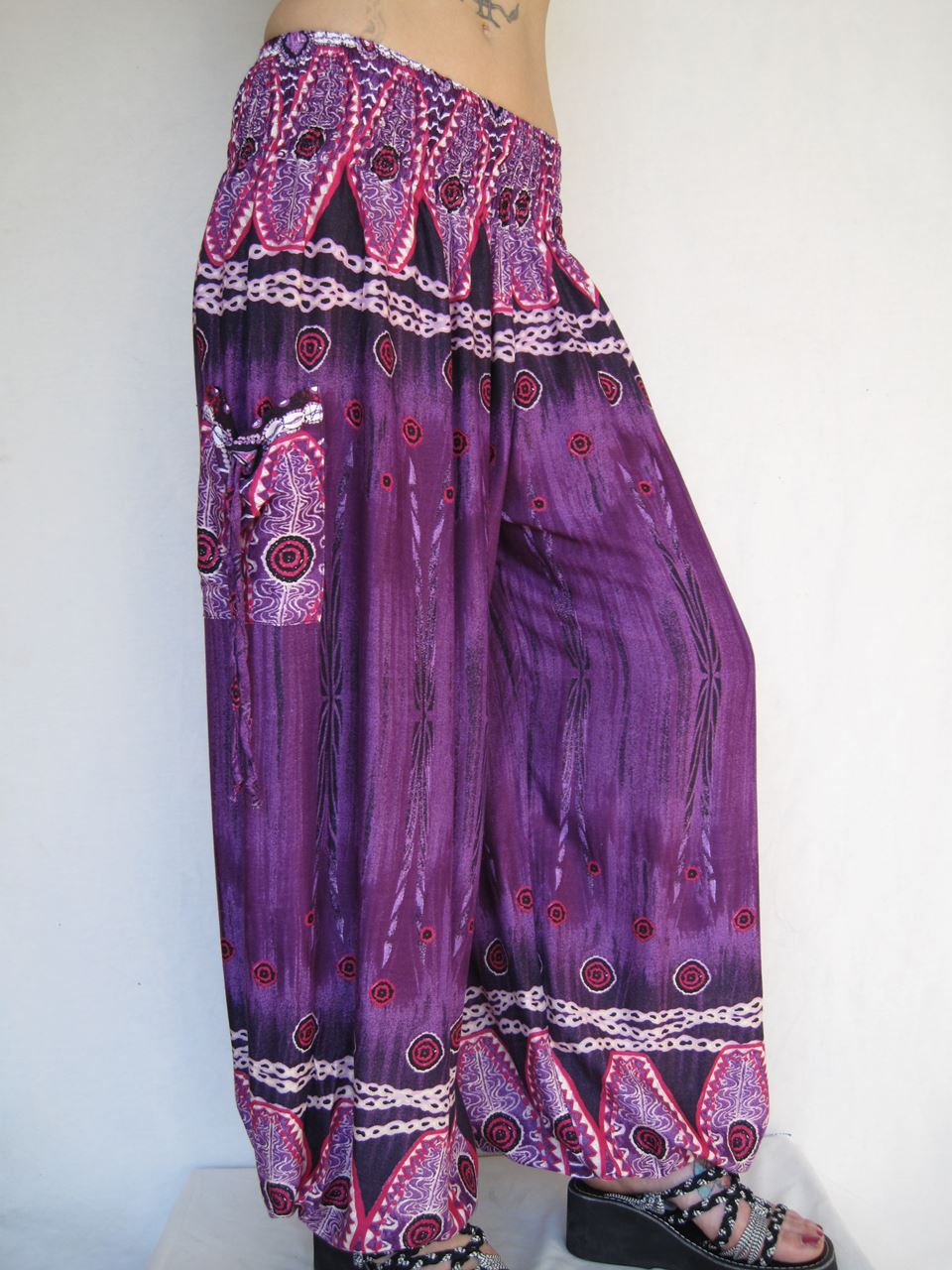 Pantalón bombacho rayón verano | Usurkya Ropa Etnica hippie casual