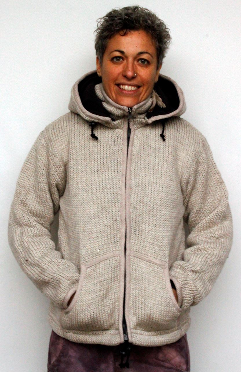 Chaqueta lana chica con forro polar | Ropa Etnica hippie casual