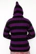 Imagen de Chaqueta de lana (canalé morado-negro)