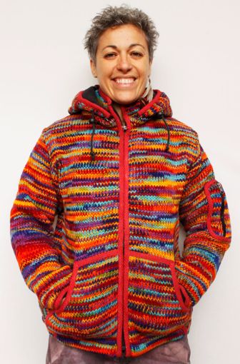 Imagen de Chaqueta de lana CV (roja multicolor)