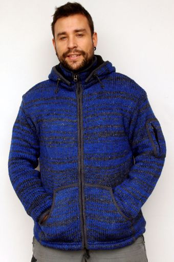 Imagen de Chaqueta de lana (Jazpeada azul - gris)