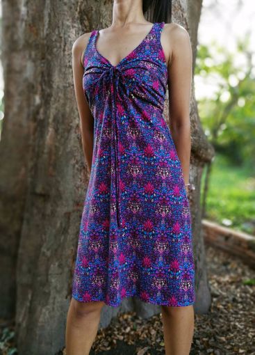 Imagen de Vestido estampado flores azul