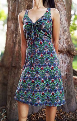 Imagen de Vestido estampado flores verde