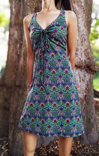 Imagen de Vestido estampado flores verde