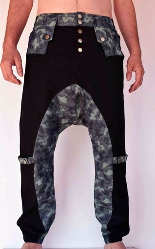 Imagen de Pantalón algodón presillas negro