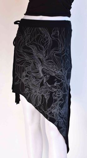 Imagen de Mini falda medusa negra