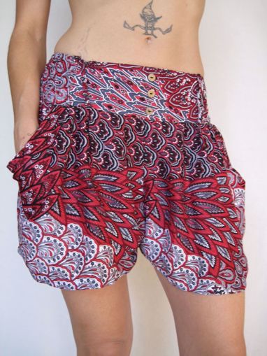 Imagen de Mini pantalón rayon rojo