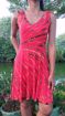 Imagen de Vestido viscosa tie dye rojo