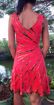 Imagen de Vestido viscosa tie dye rojo