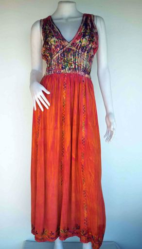 vestido algodón naranja